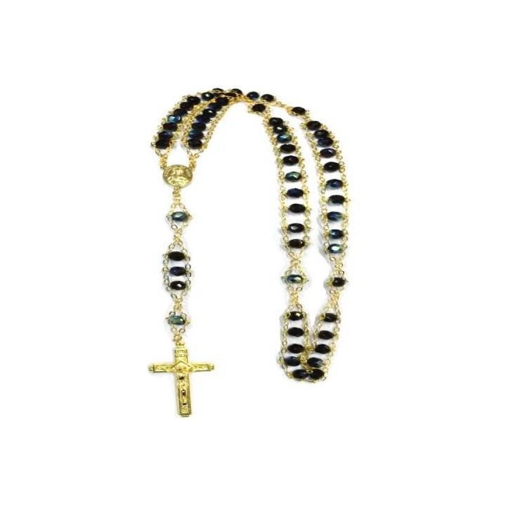 rosario de cristal negro