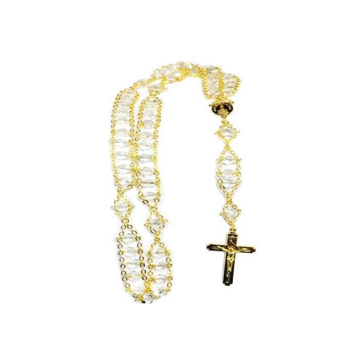 {
  "text": "transparent glass rosary"
}