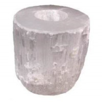 {
  "text": "selenite candle holder – smooth"
}