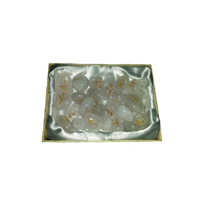 runas – pedra quartzo branco