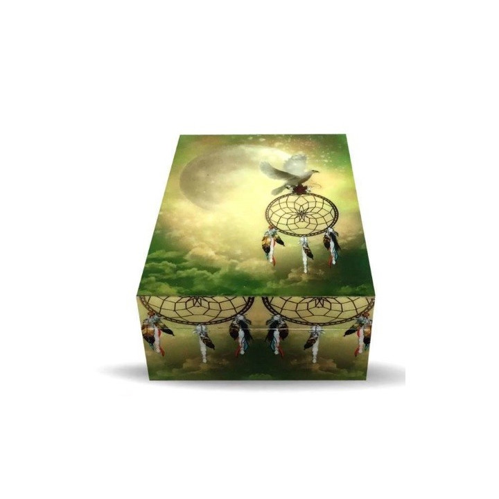 caixa madeira caça sonhos – 15cm x 10cm