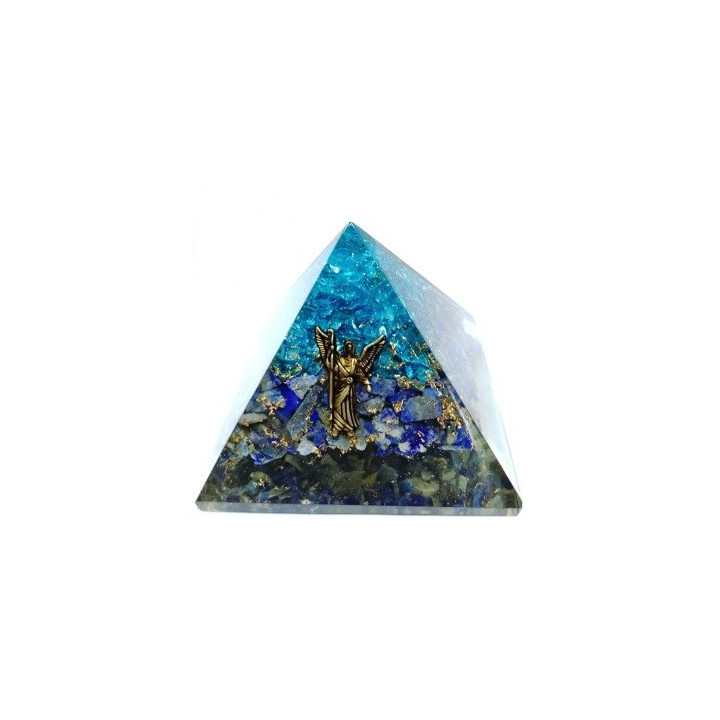 {
  "product_name": "Orgonite Pyramid with Lapis Lazuli and Aquamarine – 7 x 7"
}