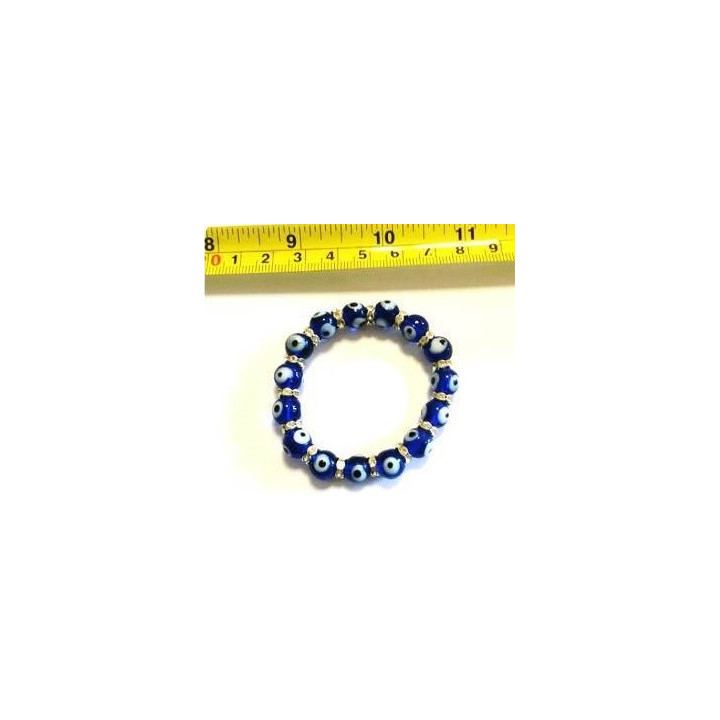pulsera ojo de pavo – azul y diamantes
