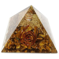 tiger eye orgonite pyramid – 7x7