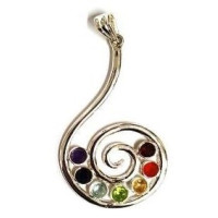 snail pendant - chakras