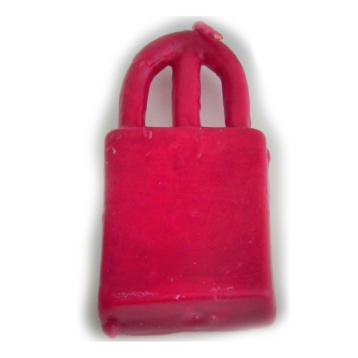 vela candado rojo