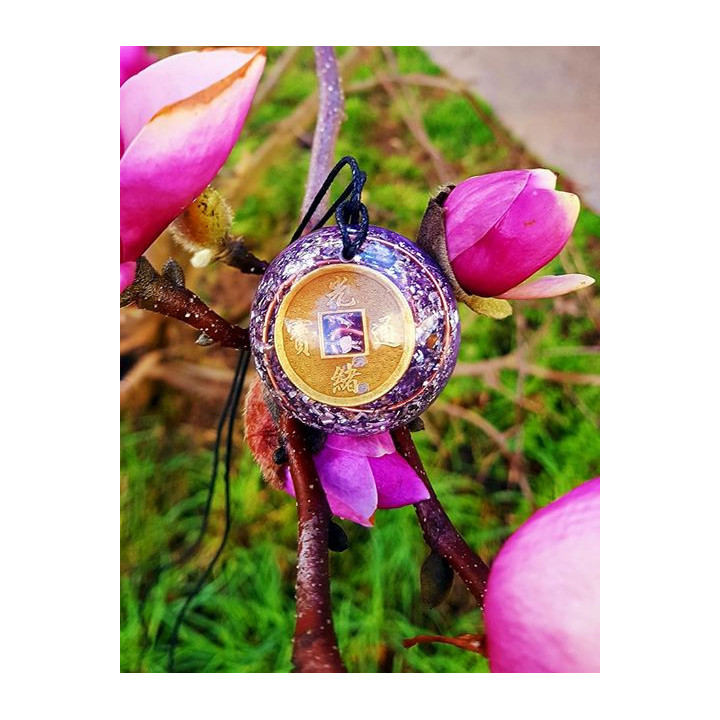 Orgonita - Collar Colgante - Moneda Feng Shui