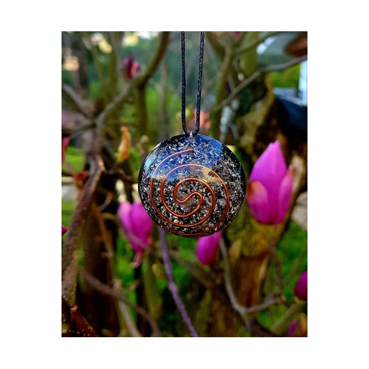 Orgonite - Colgante con collar - Negro