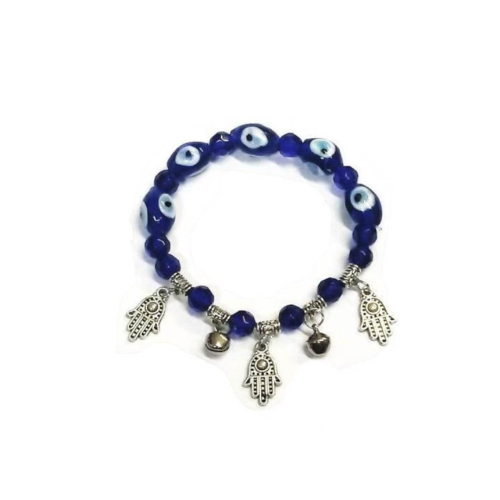 {
  "text": "Turkish eye bracelet - 3 hands of Fatima"
}