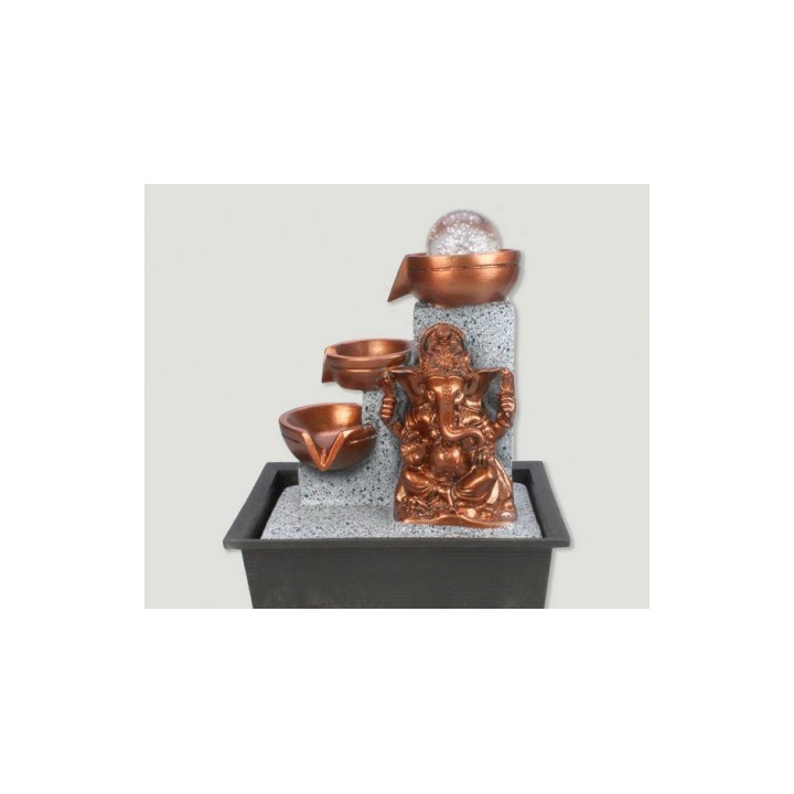 Golden Ganesha Fountain- Resin