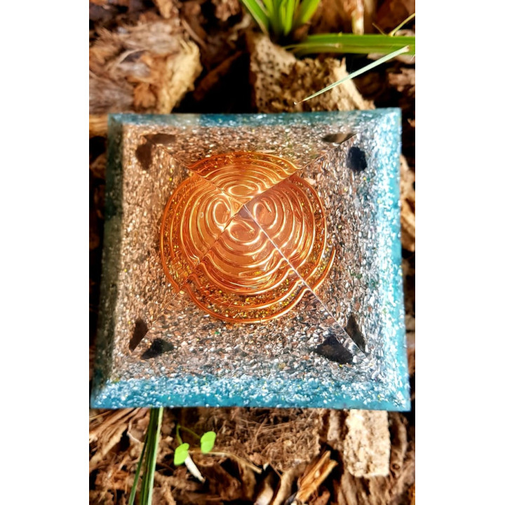 Orgonite Pyramid with Black Tourmaline - M