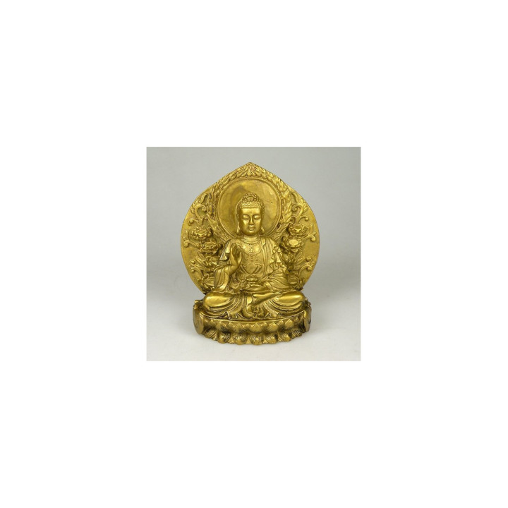 Golden Buddha - Throne 14cm