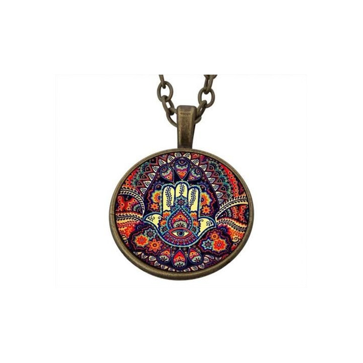 Colar da Sorte Mão de Fátima - Prateado