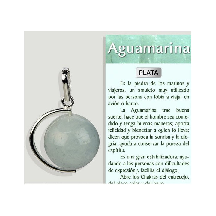 Colgante Aguamarina - Bola