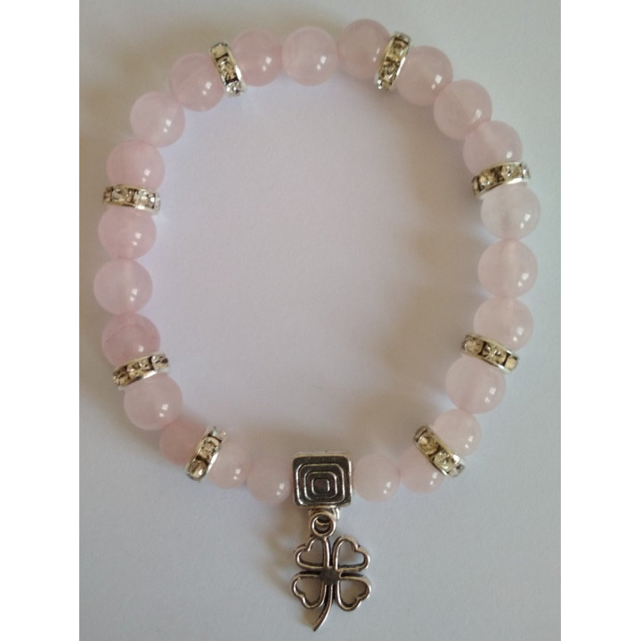{
  "name": "Rose Quartz Bracelet with Shamrock - Love Luck"
}