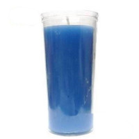 {
  "product_name": "Clear Blue Plastic Candle Holder"
}