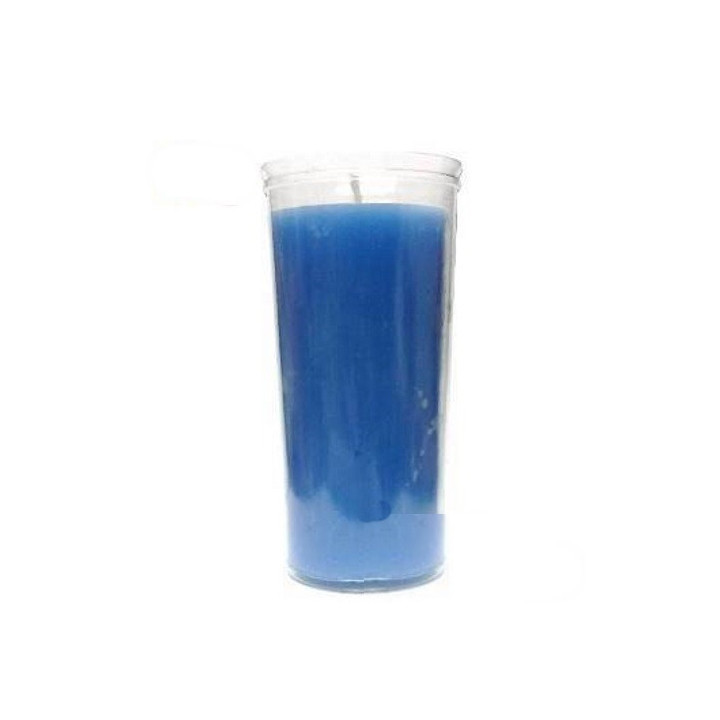 {
  "product_name": "Clear Blue Plastic Candle Holder"
}