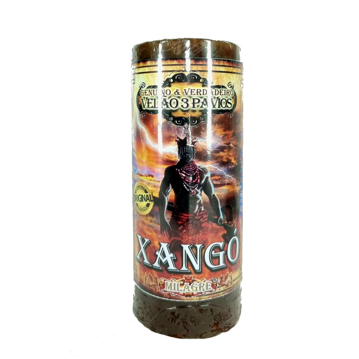{
  "text": "3-wick Orixá candle – Xangó"
}