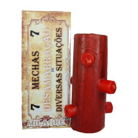 {
  "product_name": "7 Wick Red Candle - Candle to Counter Hexes"
}