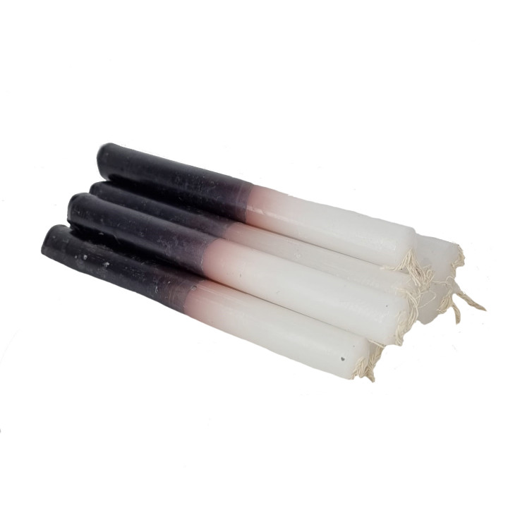 {
  "text": "10 white and black candles (15×15)"
}