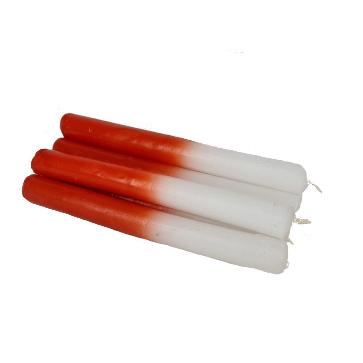 {
  "text": "10 red and white candles (15×15)"
}