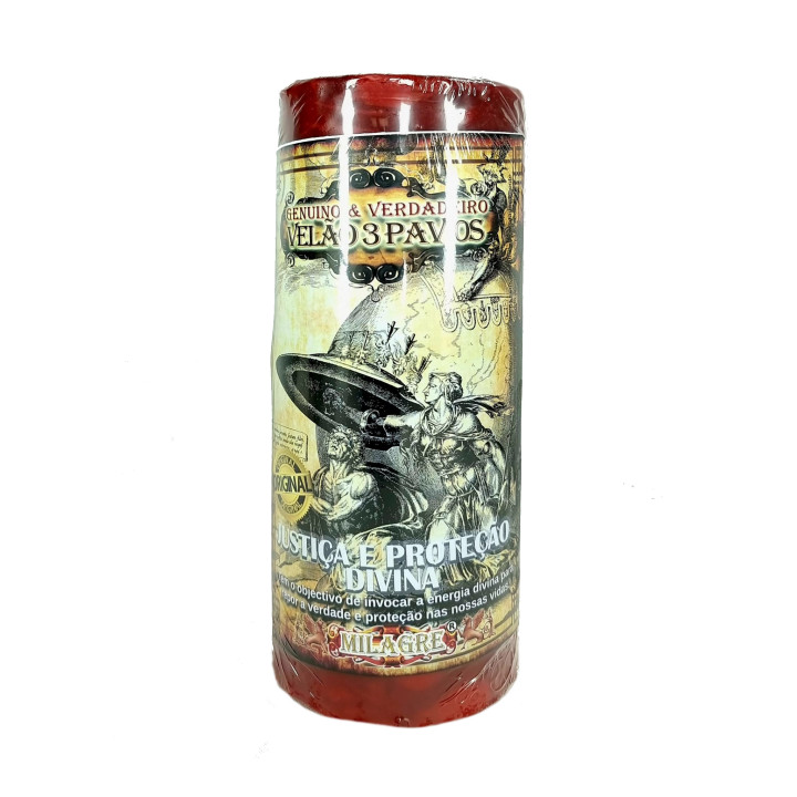 {
  "text": "3-wick candle – divine justice and protection"
}