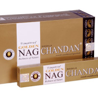 incenso golden nag chandan 15gr – caixa de 12