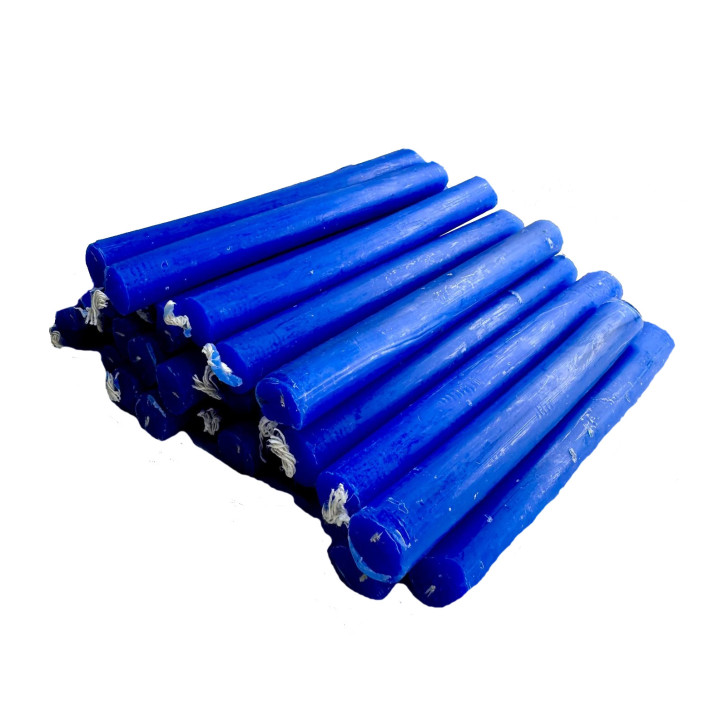 {
  "text": "dark blue candles"
}